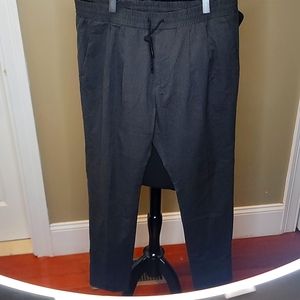 Elastic waist dress pants carrot fit